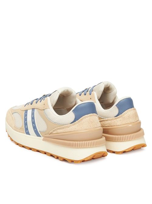 Sneaker beige in pelle Tommy Jeans | EM0EM01537AB9